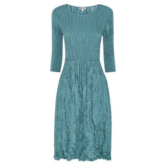 ALQUEMA - 3/4 Sleeve Smash Pocket Dress - Plain Colours - Mineral Blue - Pinkhill, Darwin boutique, Australian high end fashion, Darwin Fashion