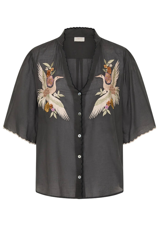 Auguste Zoe Embroidered Blouse - Pinkhill