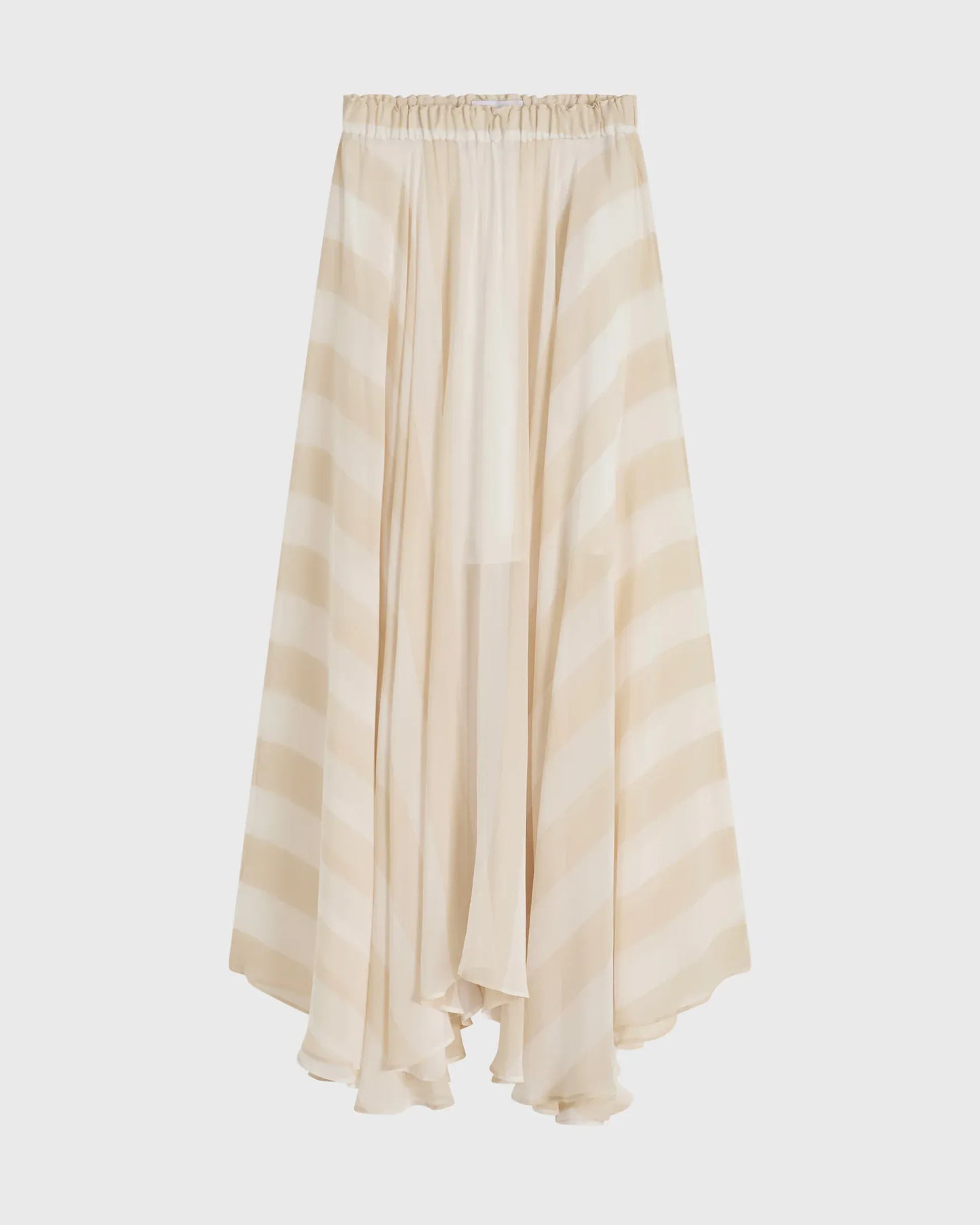 Bondi Born Capri Silk Circle Skirt - Ecru Stripe - Pinkhill