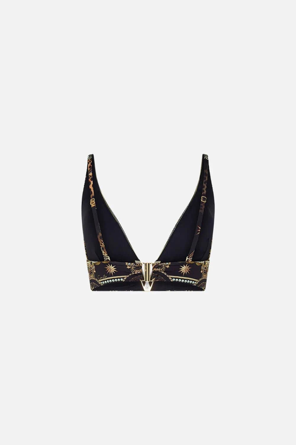 Camilla V Neck Hardware Bra Masked At Moonlight - Pinkhill - Camilla - - Darwin boutique - Australian fashion design - Darwin Fashion - Australian Fashion Designer - Australian Fashion Designer Brands - Australian Fashion Design Swimwear