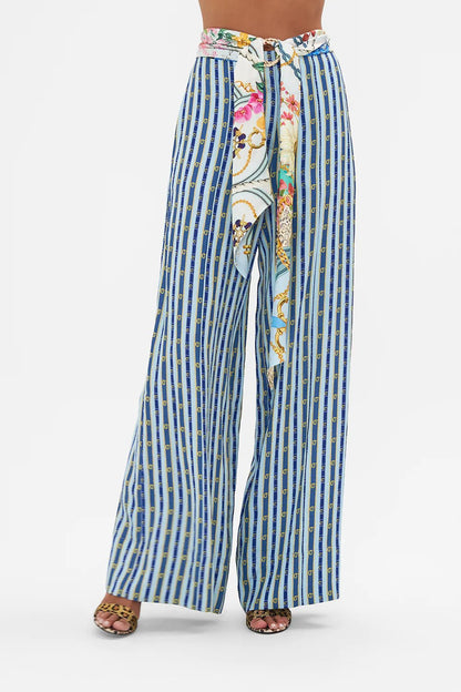 CAMILLA - Scarf Belt Wide Leg Pant  Amalfi Lullaby - Pinkhill, Darwin boutique, Australian high end fashion, Darwin Fashion