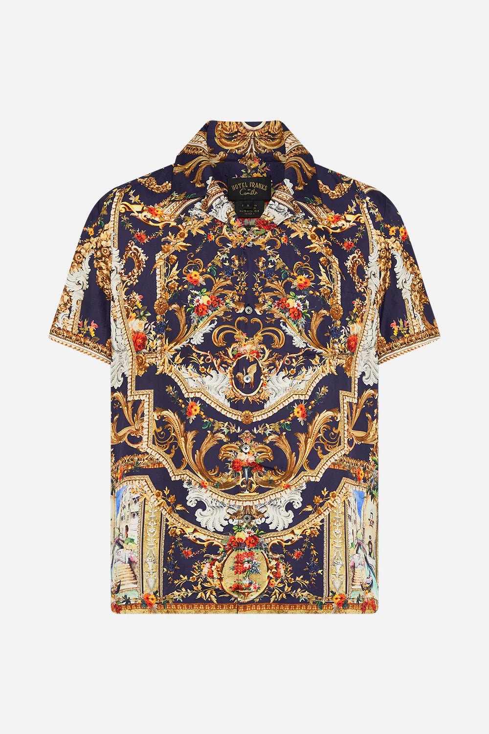 Camilla Short Sleeve Camp Collared Shirt Venice Vignette - Camilla - Pinkhill - darwin fashion - darwin boutique