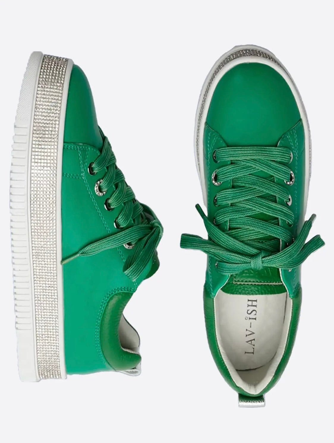 LAV-ISH Sequinn Sole Sneaker - Green - Pinkhill - Lav-Ish - - Darwin boutique - Australian fashion design - Darwin Fashion - Australian Fashion Designer - Australian Fashion Designer Brands - Australian Fashion Design Footwear