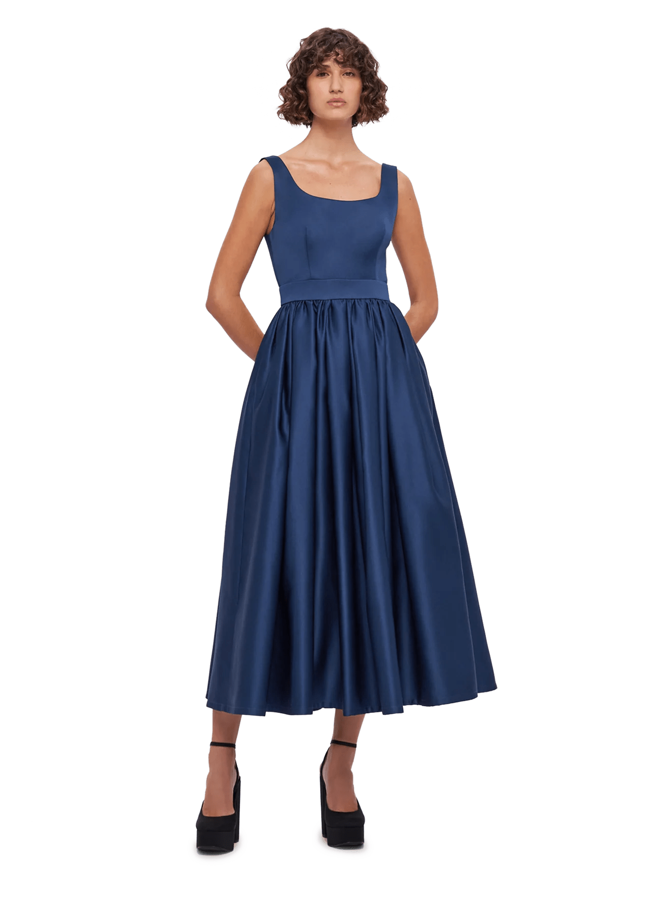 LEO LIN Colleen Midi Dress - Navy - Pinkhill, Darwin boutique, Australian high end fashion, Darwin Fashion