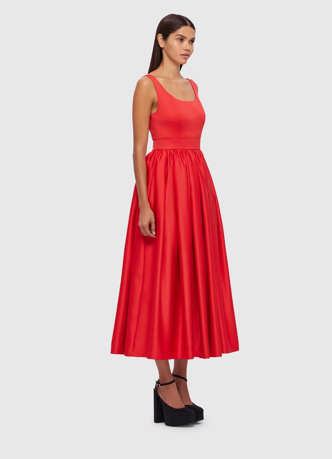 Leo Lin Colleen Midi Dress - Scarlet - Pinkhill, Darwin boutique, Australian high end fashion, Darwin Fashion