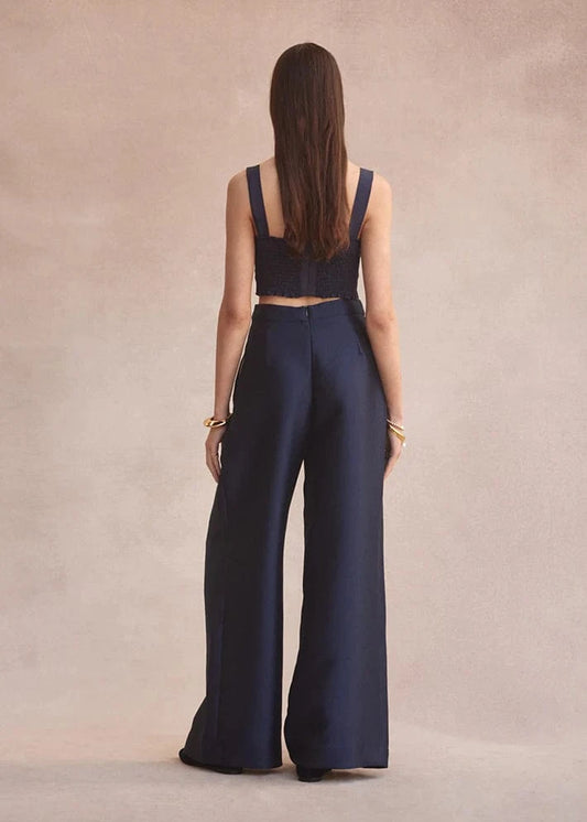 Riviera Wide Leg Pant - Navy - Pinkhill - - - Darwin boutique - Australian fashion design - Darwin Fashion - Australian Fashion Designer - Australian Fashion Designer Brands - Australian Fashion Design