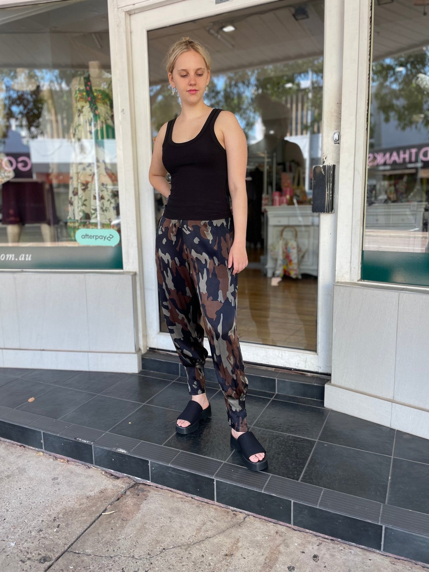 Maine Pants - Camo - Pinkhill, Darwin boutique, Australian high end fashion, Darwin Fashion