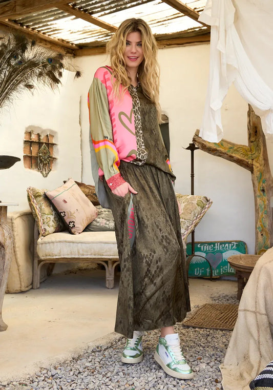 Miss Goodlife Skirt LÄjmour Snake Print - Pinkhill