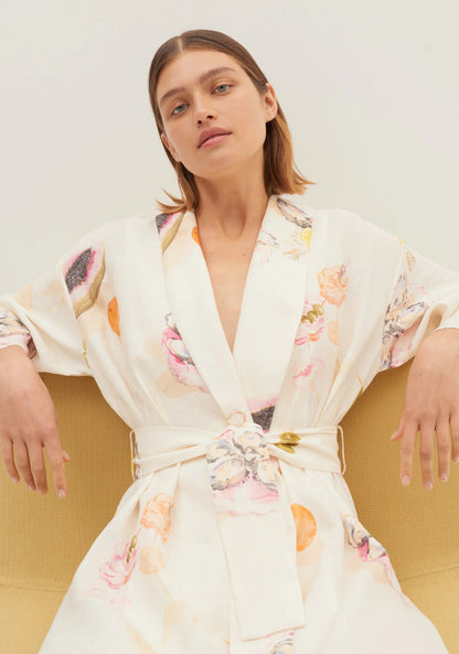 MORRISON - Aperitivo Linen Robe - Pinkhill, Darwin boutique, Australian high end fashion, Darwin Fashion