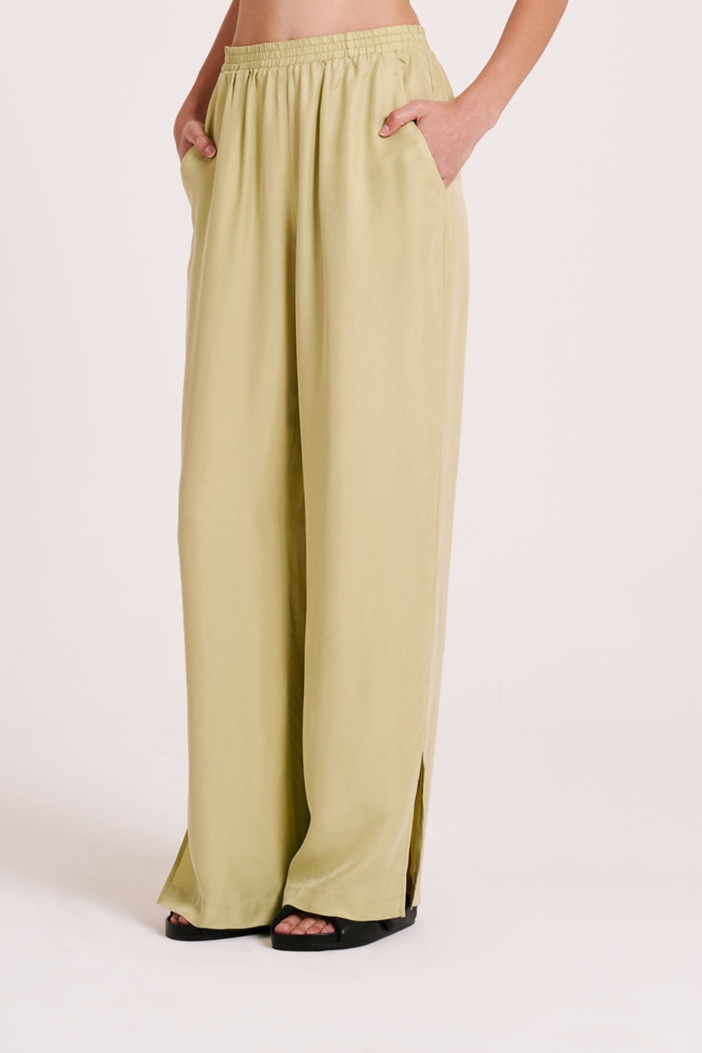 NUDE LUCY DARA CUPRO PANT - LIME - Nude Lucy - Pinkhill - darwin fashion - darwin boutique