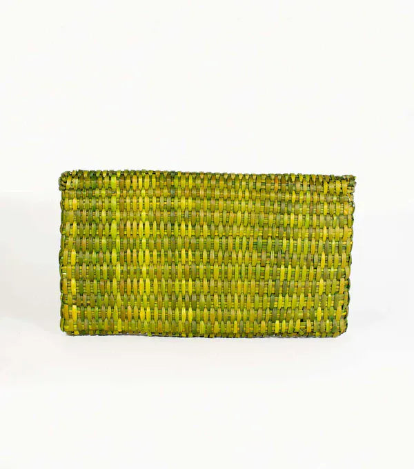 Orange Inca The Lima Clutch - Green Moss