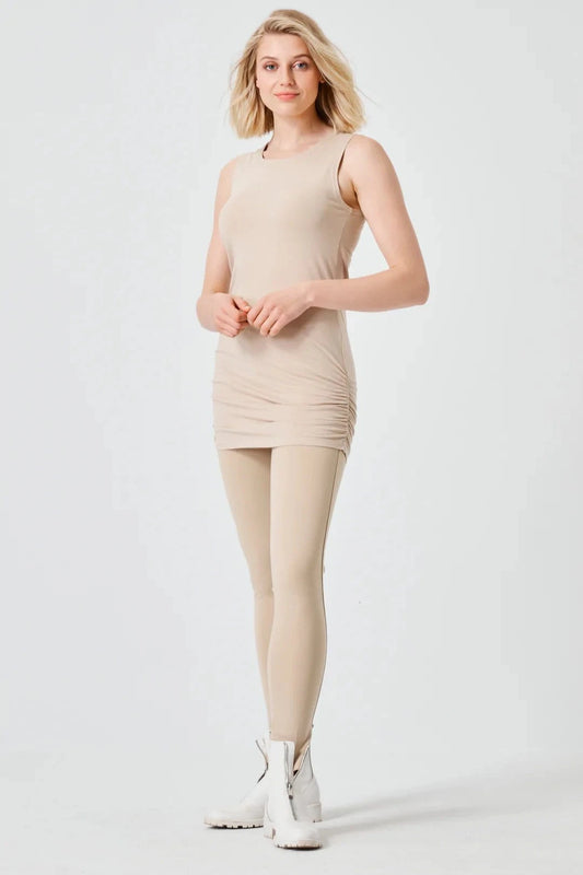 PLANET By Lauren G - Rouched Tank - Pinkhill - Planet By Lauren G - - Darwin boutique - Australian fashion design - Darwin Fashion - Australian Fashion Designer - Australian Fashion Designer Brands - Australian Fashion Design Tanks