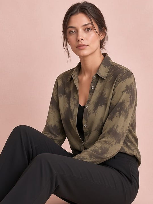 Studio Adine Fenton Blouse - Smoked Camel - side view