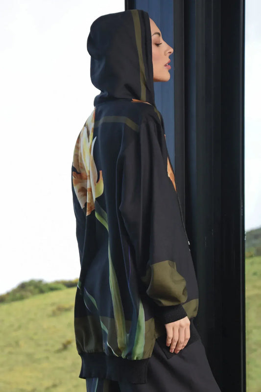 Trelise Cooper Class Half Full Hoodie - Olive Tulip