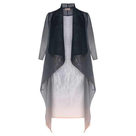 Alquema - Collare Coat - Charcoal Goes Light - Pinkhill, Darwin boutique, Australian high end fashion, Darwin Fashion
