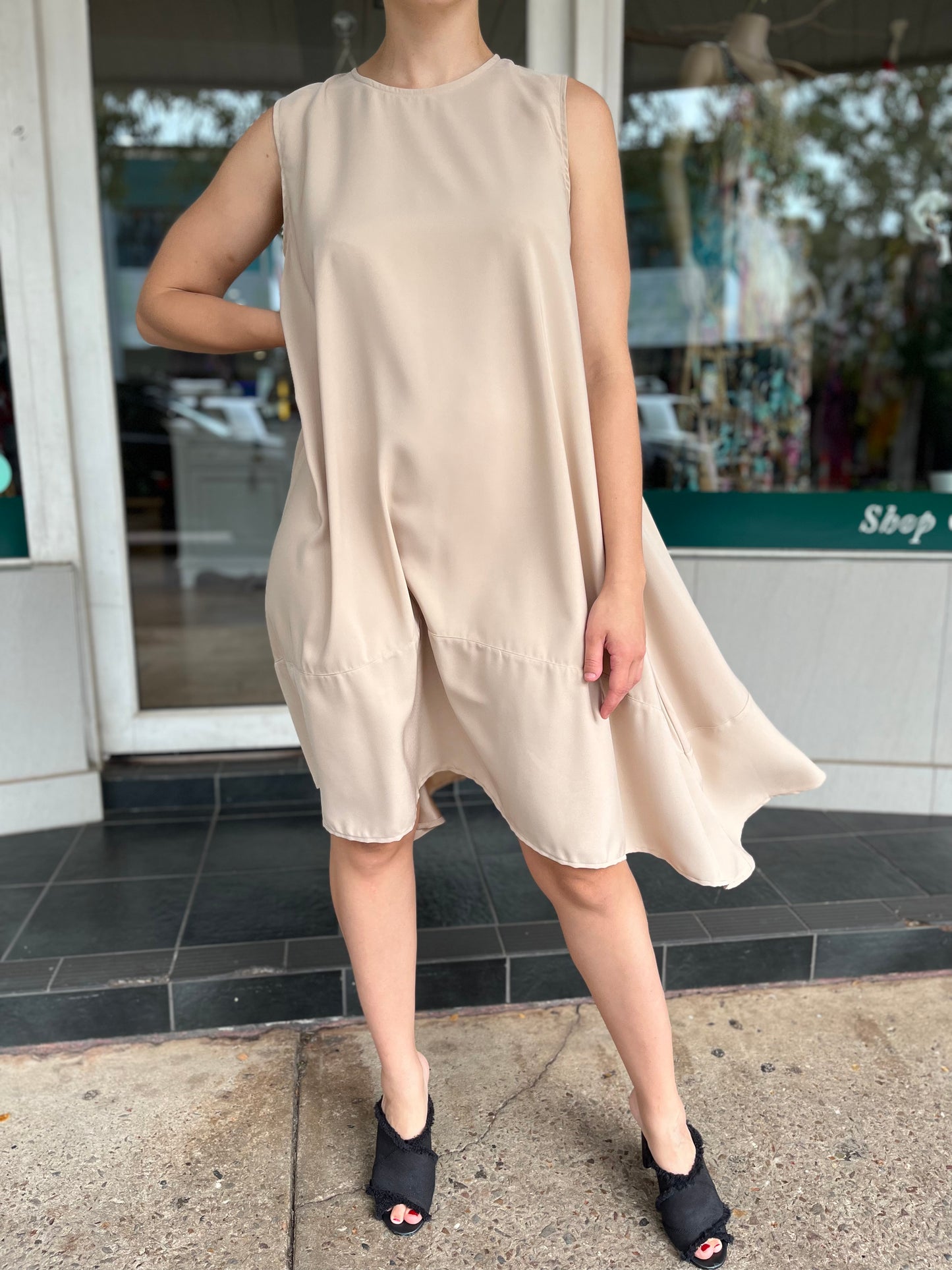 OKTAVIJA Dress Charisma - Sand - Pinkhill, Darwin boutique, Australian high end fashion, Darwin Fashion