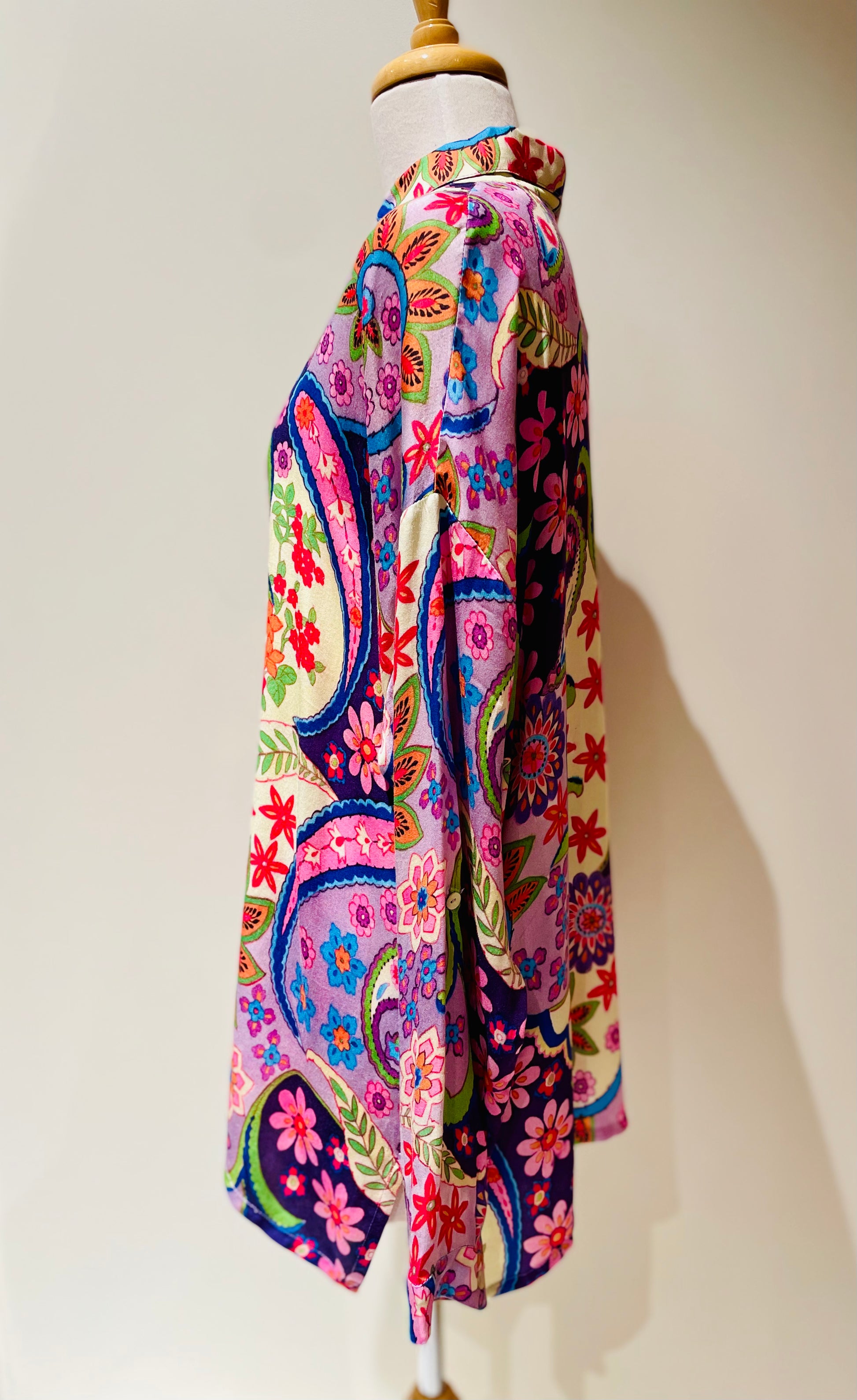 OKTAVIJA Blouse Jay purple Flowers - Pinkhill, Darwin boutique, Australian high end fashion, Darwin Fashion