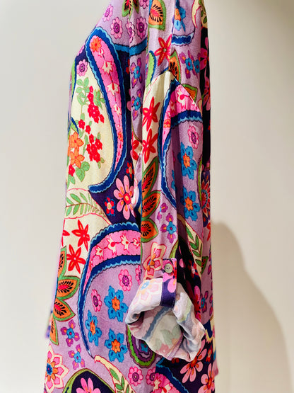 OKTAVIJA Blouse Jay purple Flowers - Pinkhill, Darwin boutique, Australian high end fashion, Darwin Fashion
