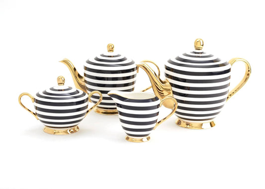 Navy Stripe Teapot - Pinkhill - LyndalT - teacup - Darwin boutique - Australian fashion design - Darwin Fashion - Australian Fashion Designer - Australian Fashion Designer Brands - Australian Fashion Design Tea Cups
