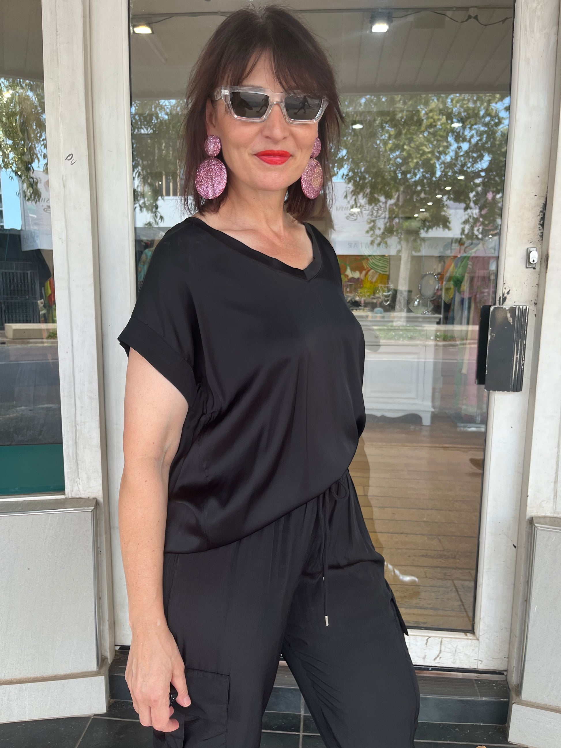 Gaia Top - Black - Pinkhill - Adine & Co -  - Darwin boutique - Australian fashion design - Darwin Fashion - Australian Fashion Designer - Australian Fashion Designer Brands - Australian Fashion Design Tops