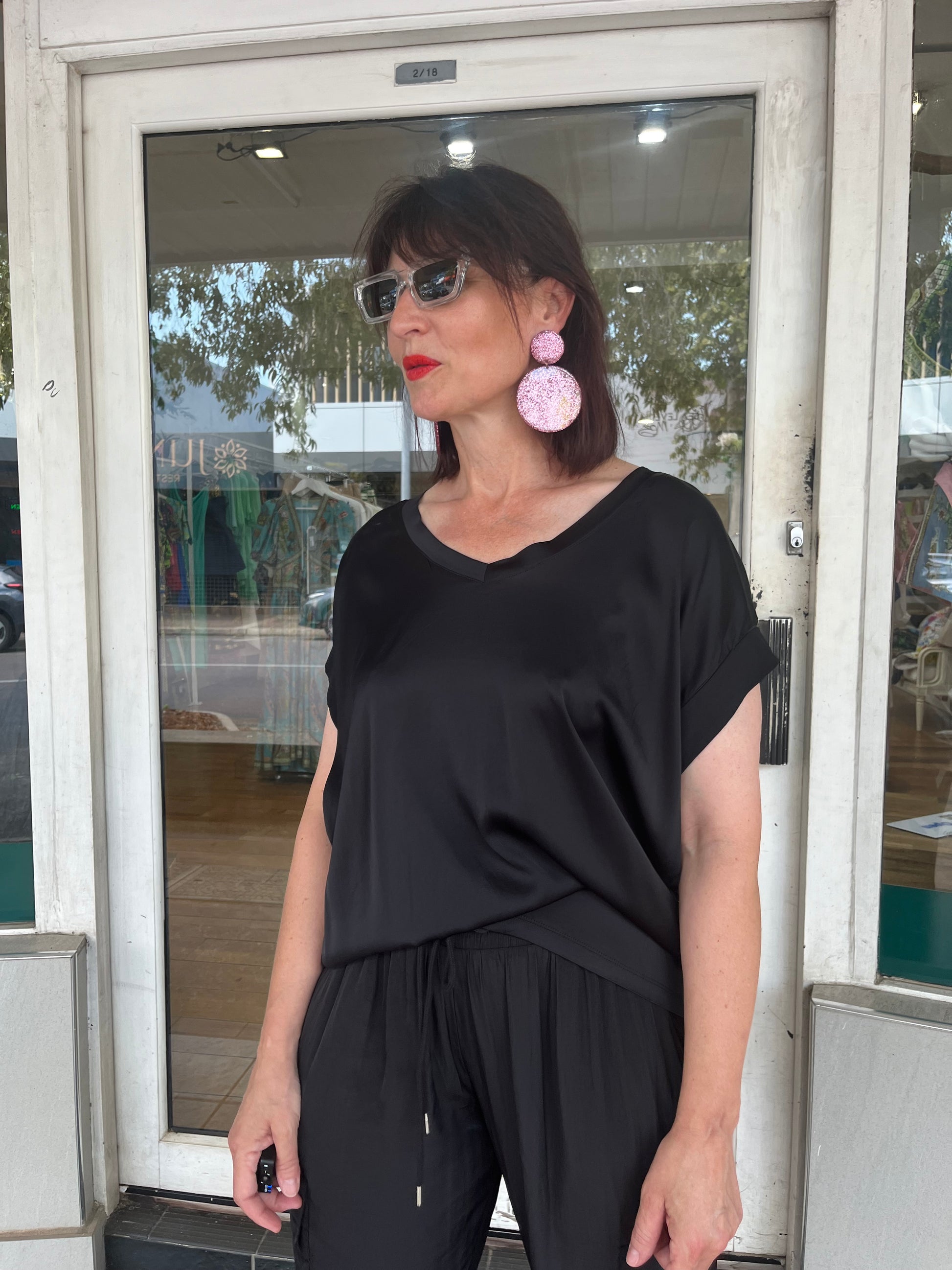 Gaia Top - Black - Pinkhill - Adine & Co -  - Darwin boutique - Australian fashion design - Darwin Fashion - Australian Fashion Designer - Australian Fashion Designer Brands - Australian Fashion Design Tops