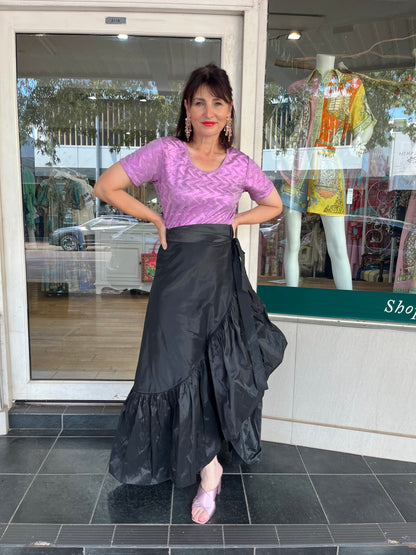 La Scala Wrap Skirt - Black - Pinkhill -  -  - Darwin boutique - Australian fashion design - Darwin Fashion - Australian Fashion Designer - Australian Fashion Designer Brands - Australian Fashion Design 