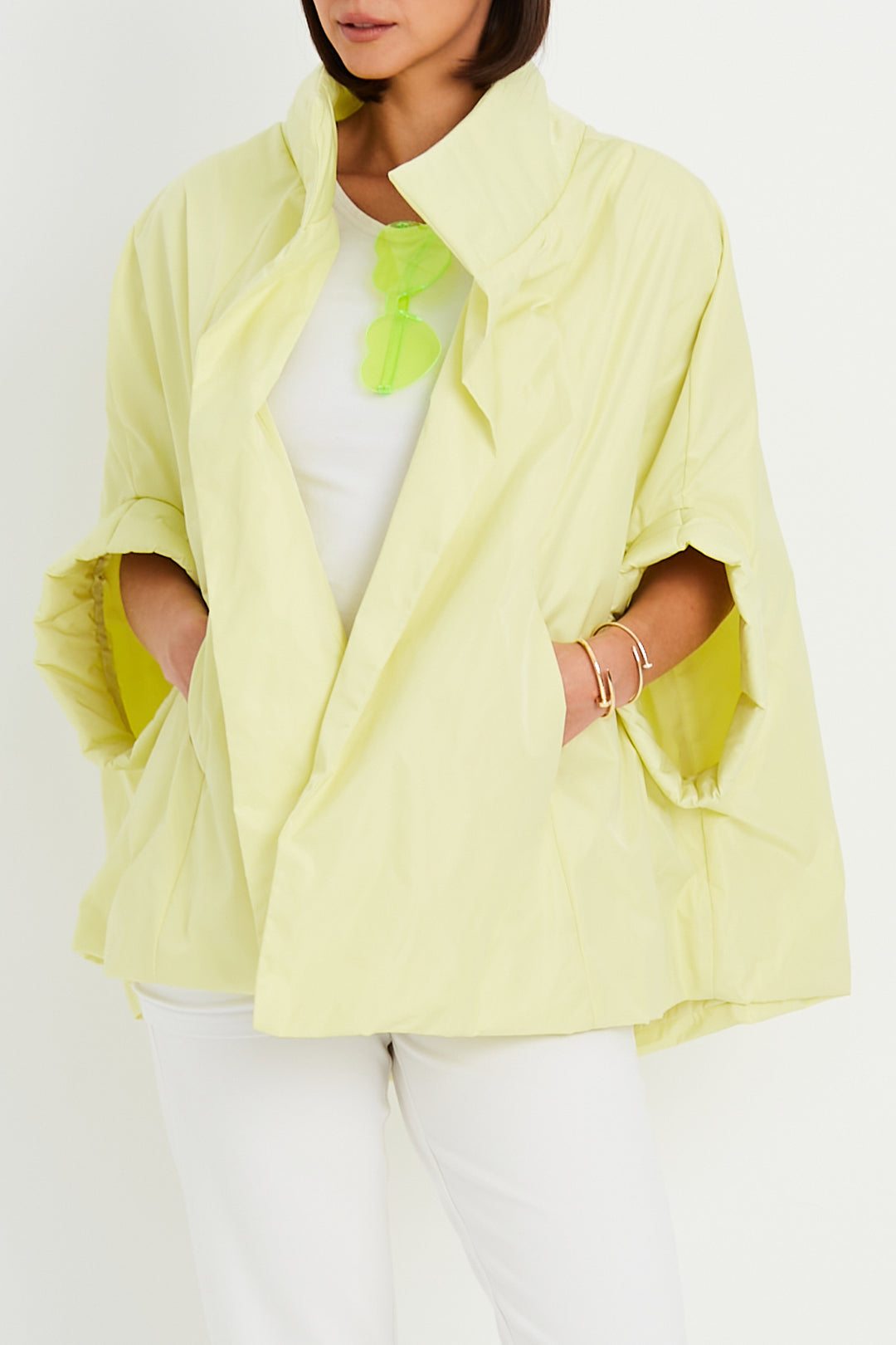 PLANET By Lauren G - NYLON CHIC CAPE - CITRON