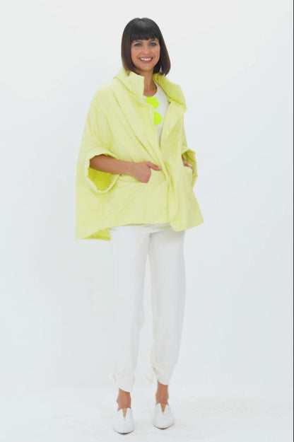 PLANET By Lauren G - NYLON CHIC CAPE - CITRON