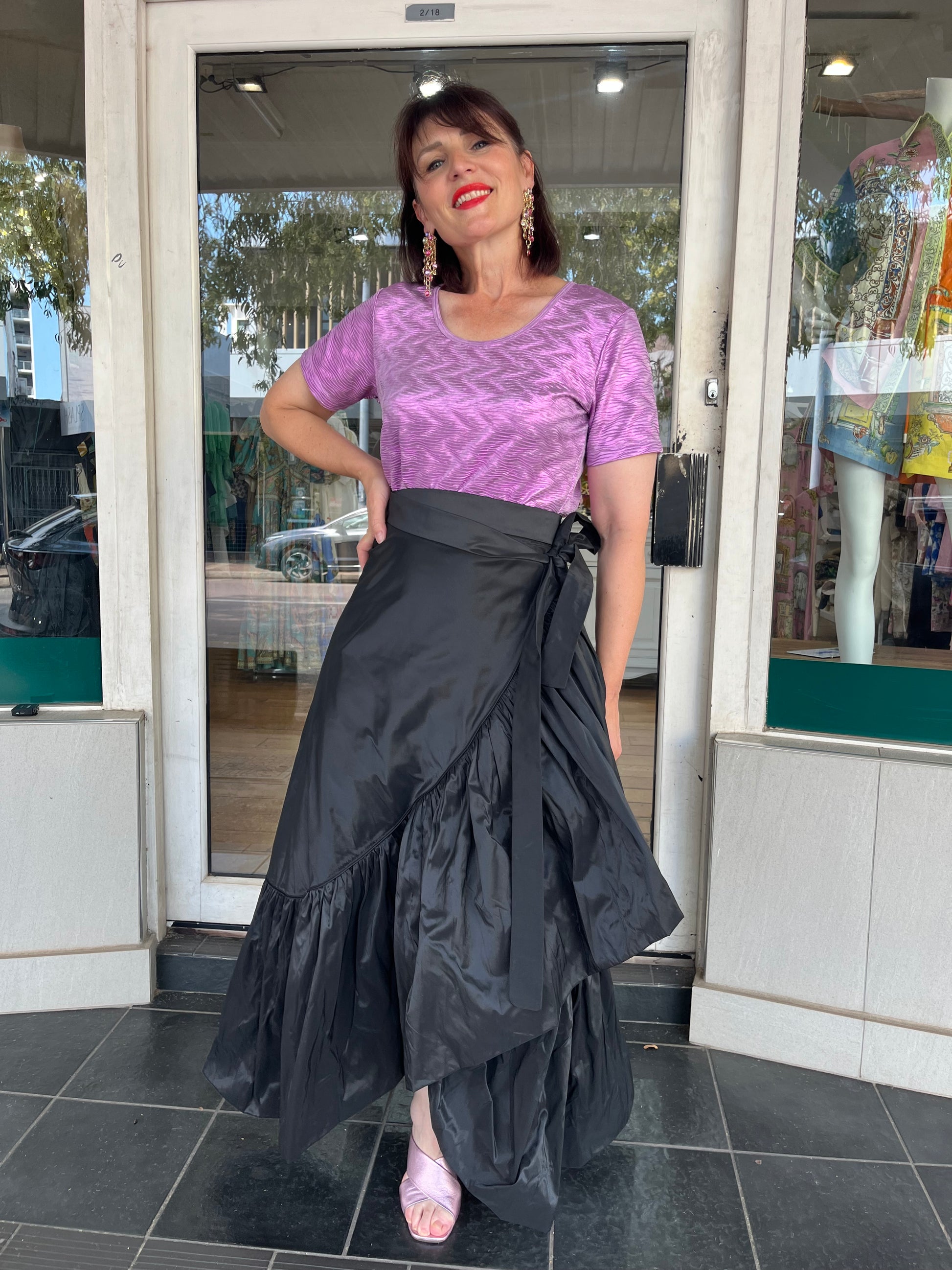 La Scala Wrap Skirt - Black - Pinkhill -  -  - Darwin boutique - Australian fashion design - Darwin Fashion - Australian Fashion Designer - Australian Fashion Designer Brands - Australian Fashion Design 