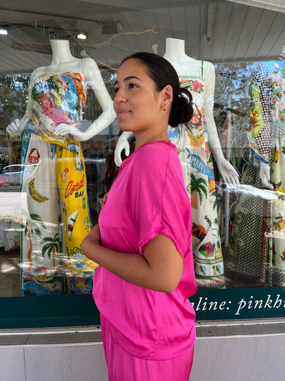 Silky Shirt - Pink - Pinkhill - Pinkhill -  - Darwin boutique - Australian fashion design - Darwin Fashion - Australian Fashion Designer - Australian Fashion Designer Brands - Australian Fashion Design 