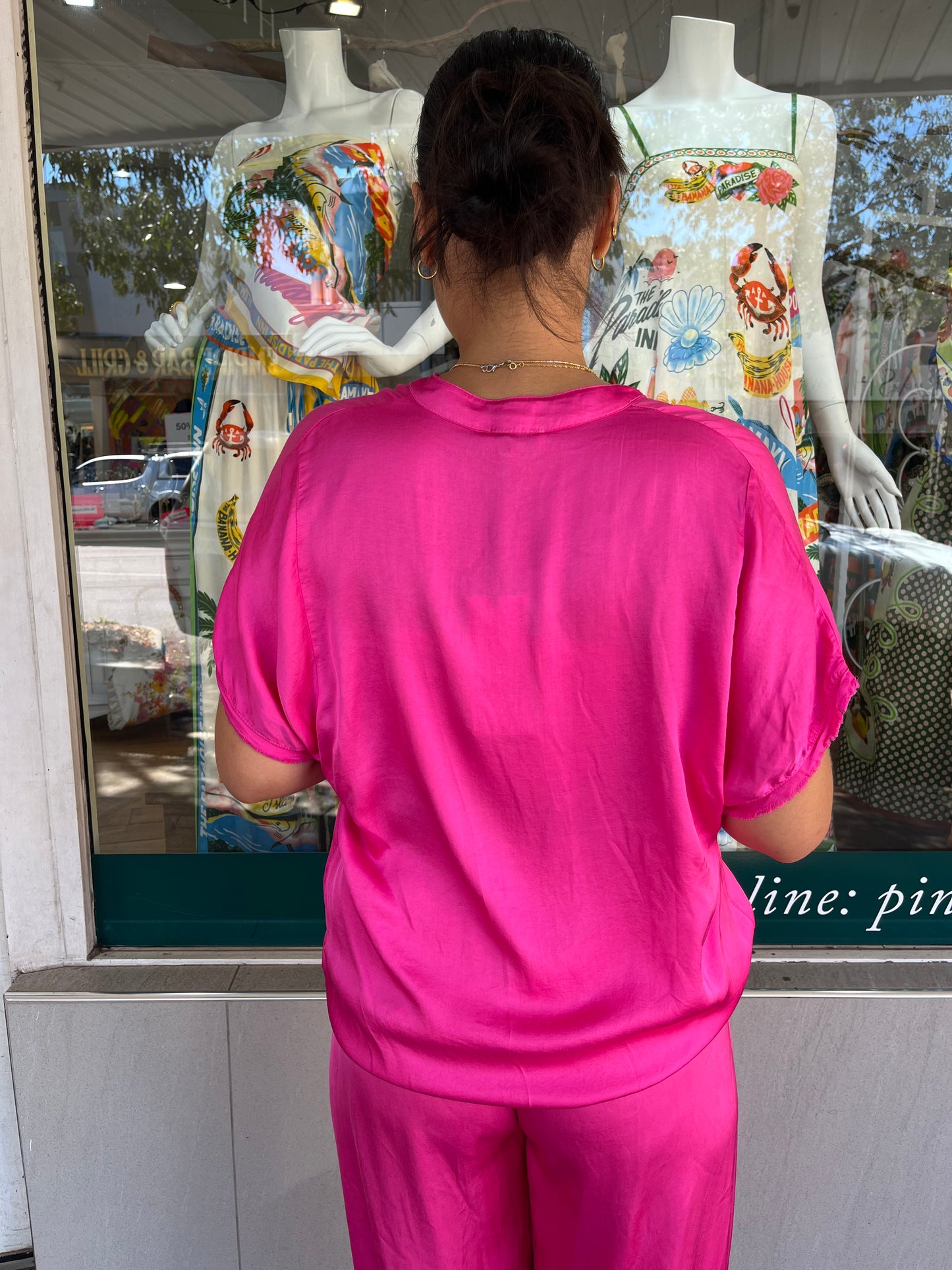 Silky Shirt - Pink - Pinkhill - Pinkhill -  - Darwin boutique - Australian fashion design - Darwin Fashion - Australian Fashion Designer - Australian Fashion Designer Brands - Australian Fashion Design 