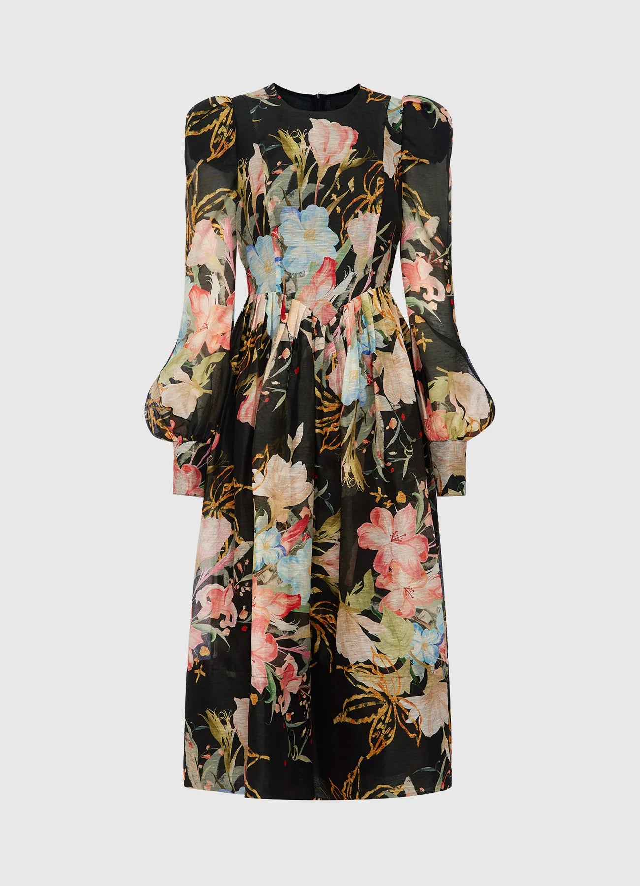 LEO LIN Jordana Structured Shoulder Dress - Opulent Print in Mystic - Pinkhill, Darwin boutique, high end fashion, Darwin Fashion