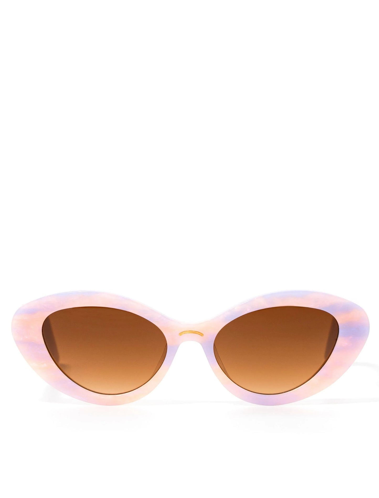 Maude Dusklust ~ Oval shaped iridescent pink + lilac Sunglasses