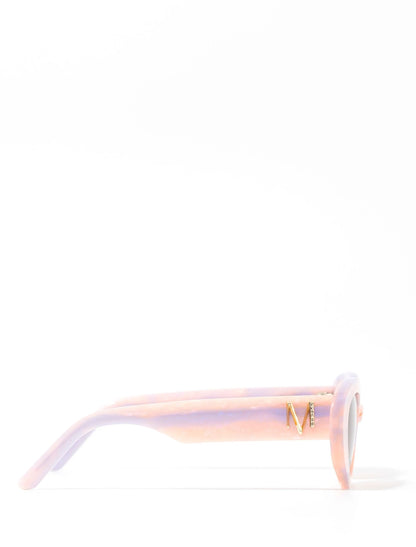 Maude Dusklust ~ Oval shaped iridescent pink + lilac Sunglasses