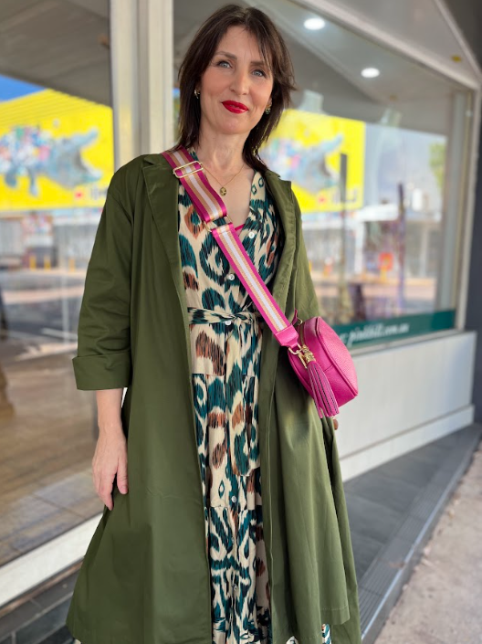 Verona Long Jacket - Green - Pinkhill, Darwin boutique, high end fashion, Darwin Fashion