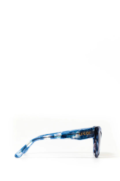 Maude Starla ~ Blue Glitter Cat eye Sunglasses