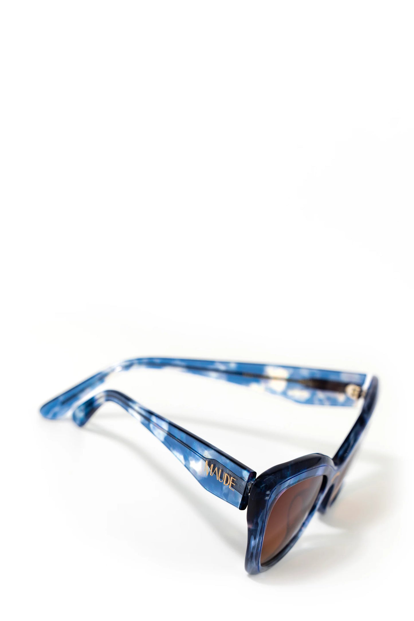 Maude Starla ~ Blue Glitter Cat eye Sunglasses