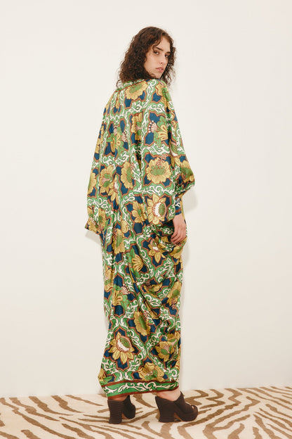 ALEMAIS LIANA V NECK SILK MIDI DRESS - Pinkhill -  - [] - Darwin boutique - Australian fashion design - Darwin Fashion - Australian Fashion Designer - Australian Fashion Designer Brands - Australian Fashion Design 