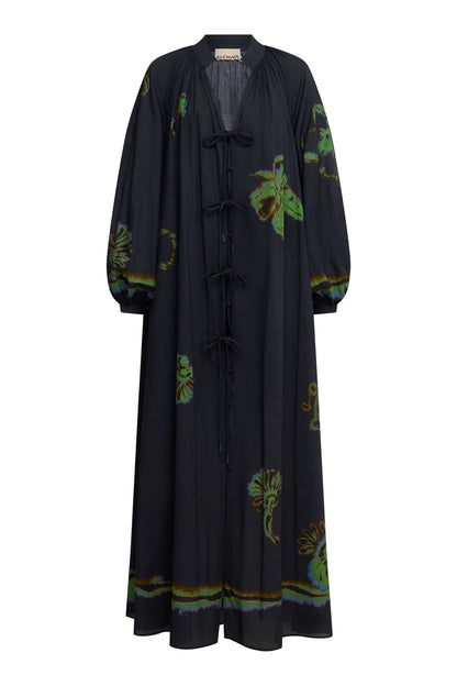 Alemais Martina Tie Midi Dress - Dark Navy