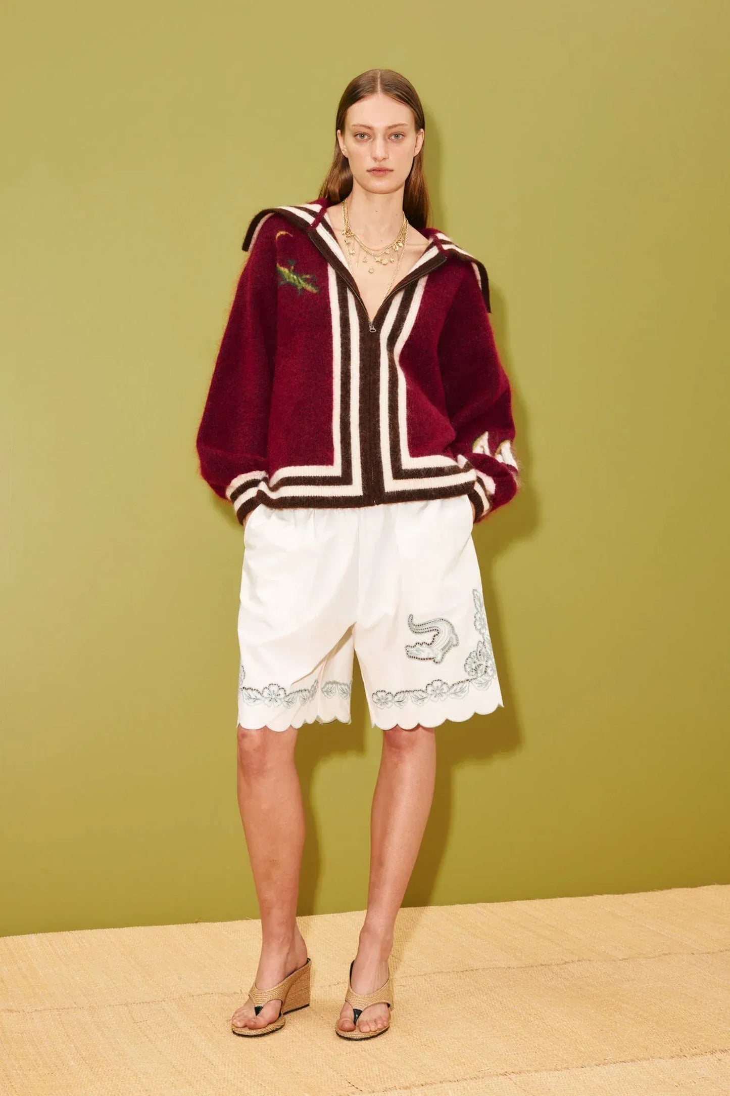 Alemais Mokshini Zip Up Cardigan - Pinkhill -  - [] - Darwin boutique - Australian fashion design - Darwin Fashion - Australian Fashion Designer - Australian Fashion Designer Brands - Australian Fashion Design 