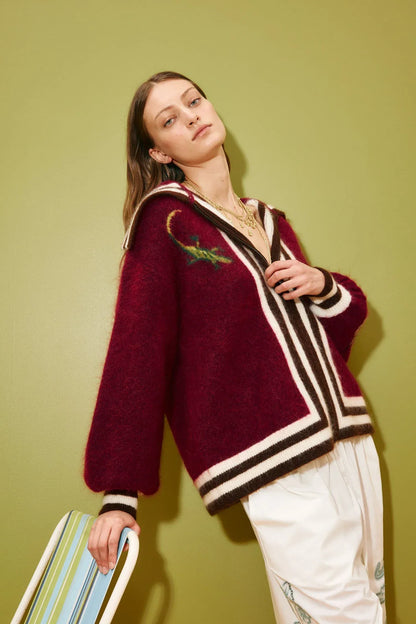 Alemais Mokshini Zip Up Cardigan - Pinkhill -  - [] - Darwin boutique - Australian fashion design - Darwin Fashion - Australian Fashion Designer - Australian Fashion Designer Brands - Australian Fashion Design 