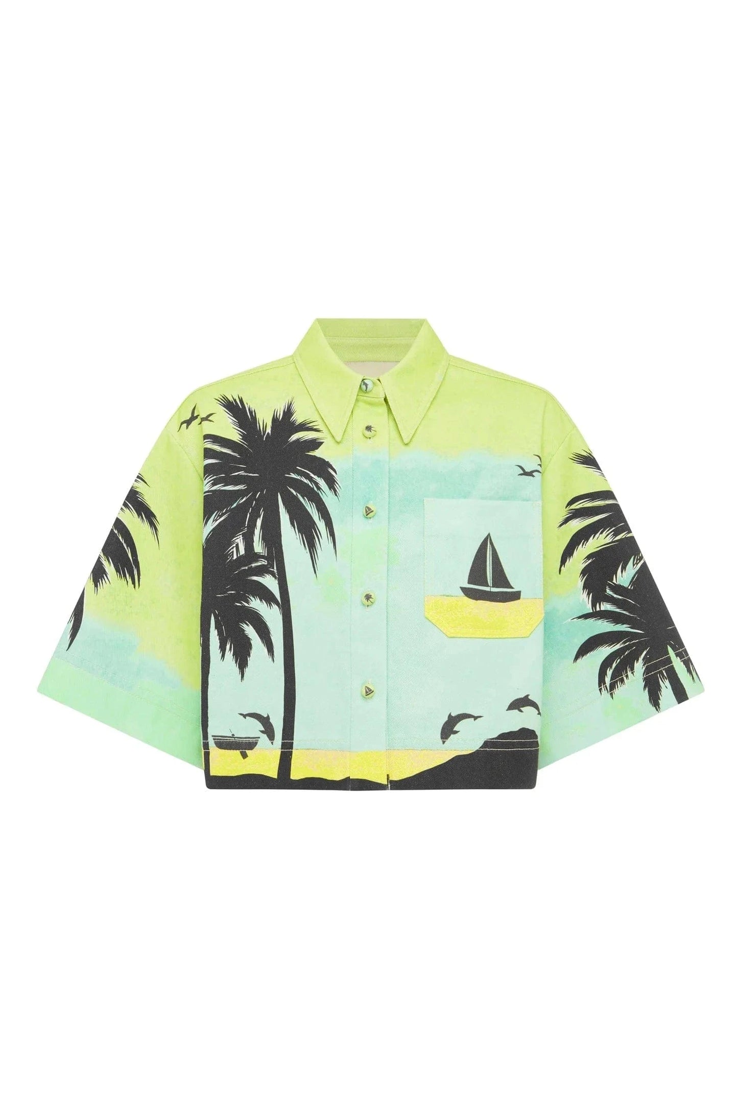 ALEMAIS SAIL AWAY CROPPED SHIRT - Pinkhill -  - [] - Darwin boutique - Australian fashion design - Darwin Fashion - Australian Fashion Designer - Australian Fashion Designer Brands - Australian Fashion Design 