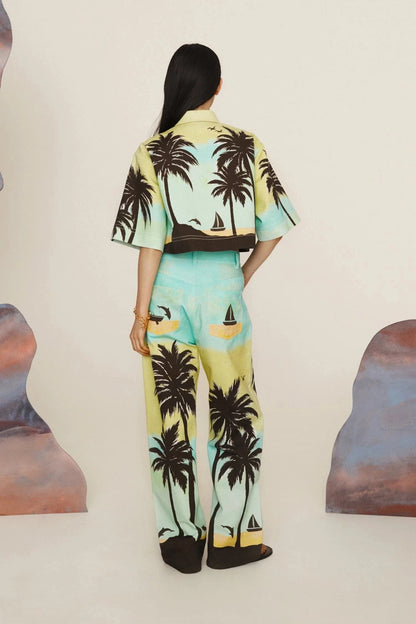 ALEMAIS SAIL AWAY CROPPED SHIRT - Pinkhill -  - [] - Darwin boutique - Australian fashion design - Darwin Fashion - Australian Fashion Designer - Australian Fashion Designer Brands - Australian Fashion Design 