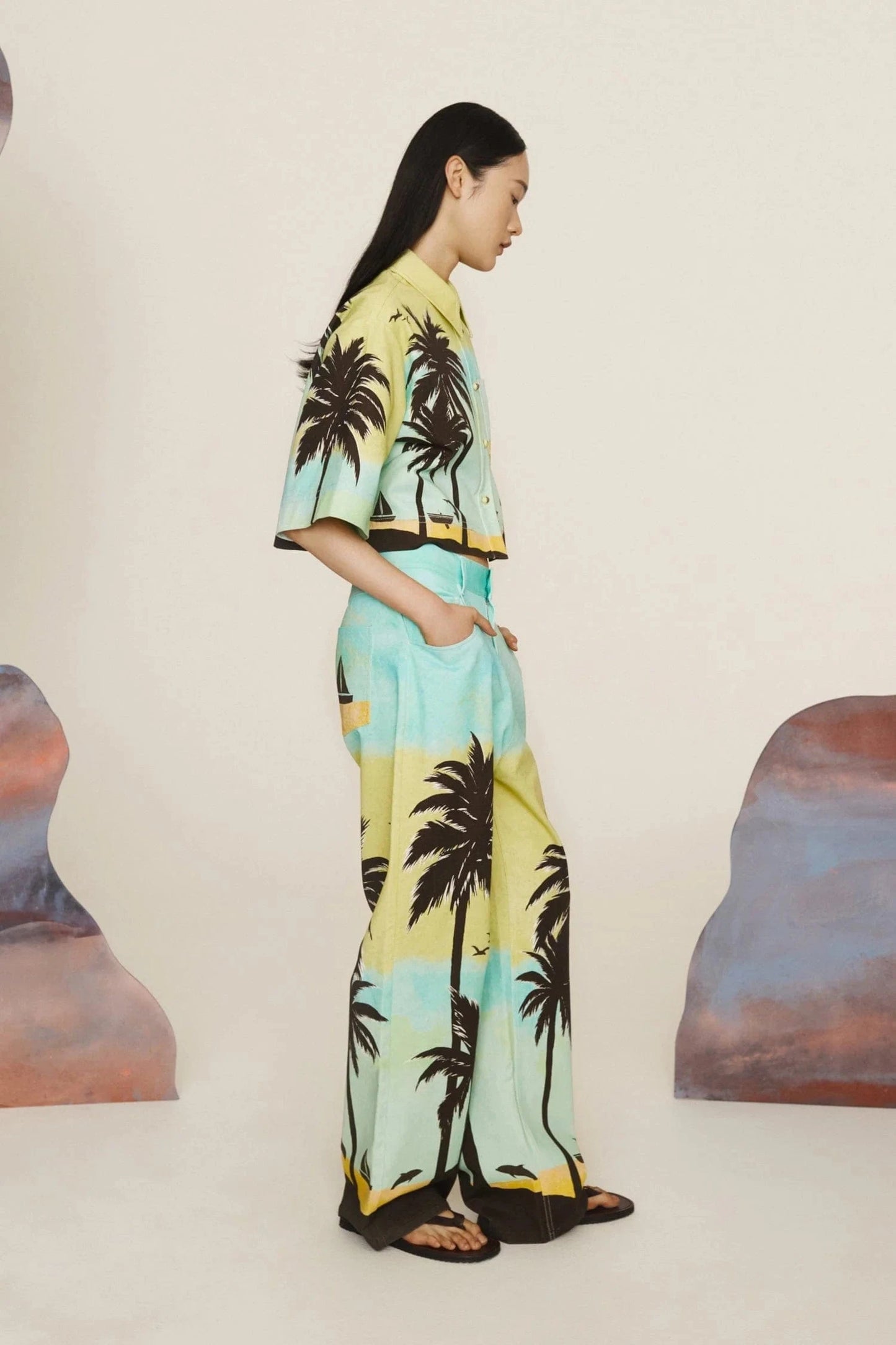 ALEMAIS SAIL AWAY CROPPED SHIRT - Pinkhill -  - [] - Darwin boutique - Australian fashion design - Darwin Fashion - Australian Fashion Designer - Australian Fashion Designer Brands - Australian Fashion Design 