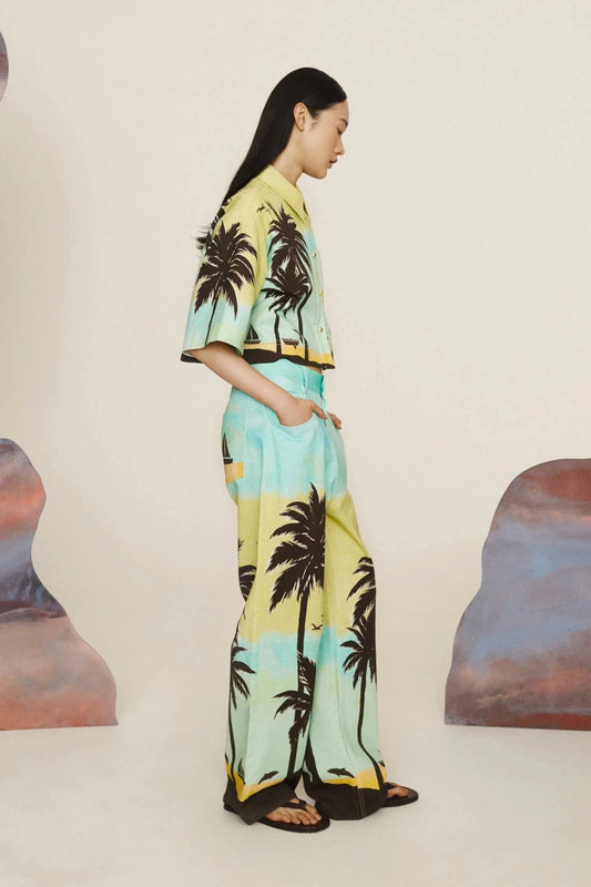 ALEMAIS SAIL AWAY CROPPED SHIRT - Pinkhill -  - [] - Darwin boutique - Australian fashion design - Darwin Fashion - Australian Fashion Designer - Australian Fashion Designer Brands - Australian Fashion Design 