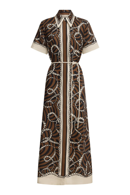 Alemais Sail Shirtdress - Chocolate