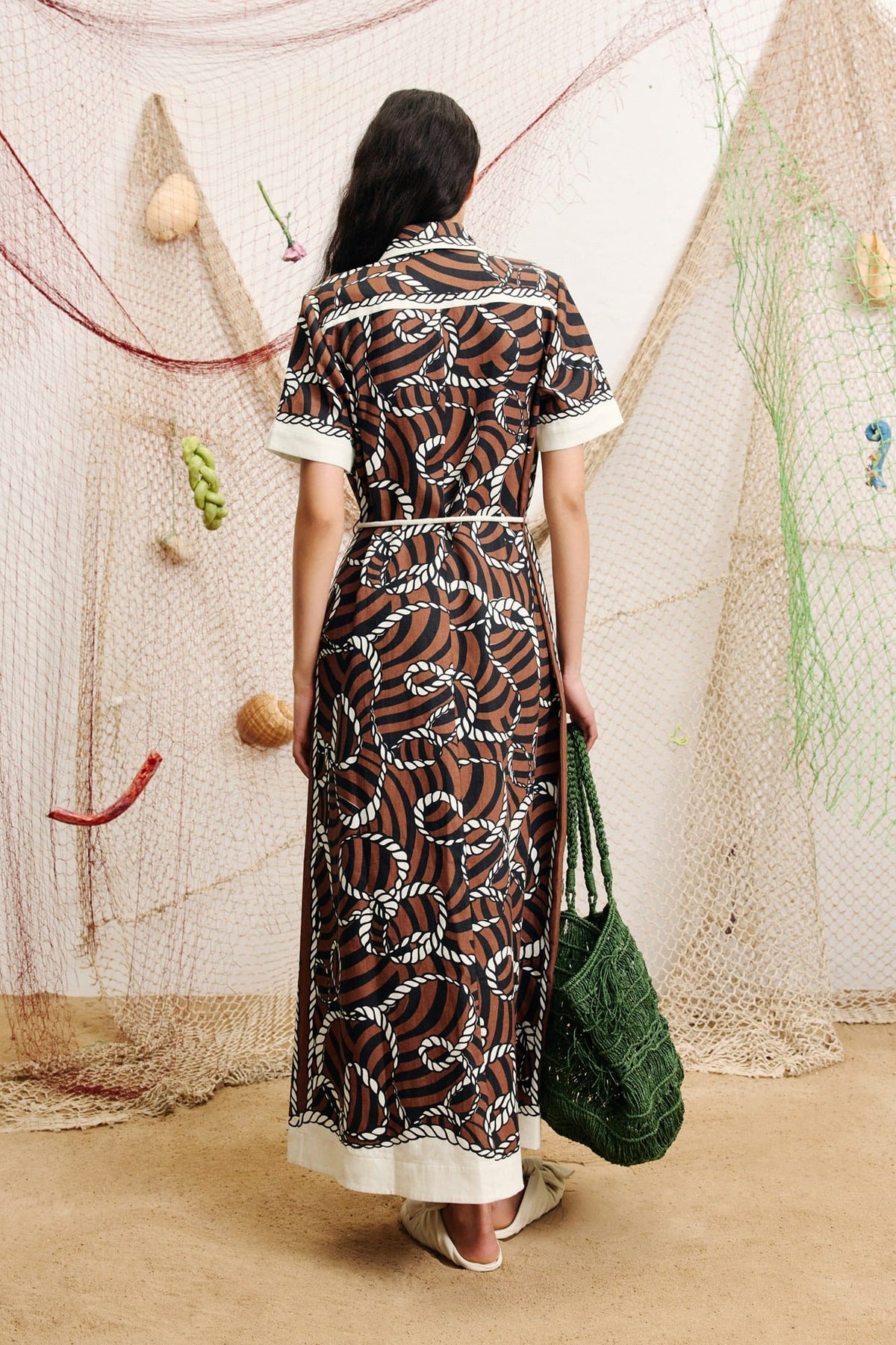 Alemais Sail Shirtdress - Chocolate