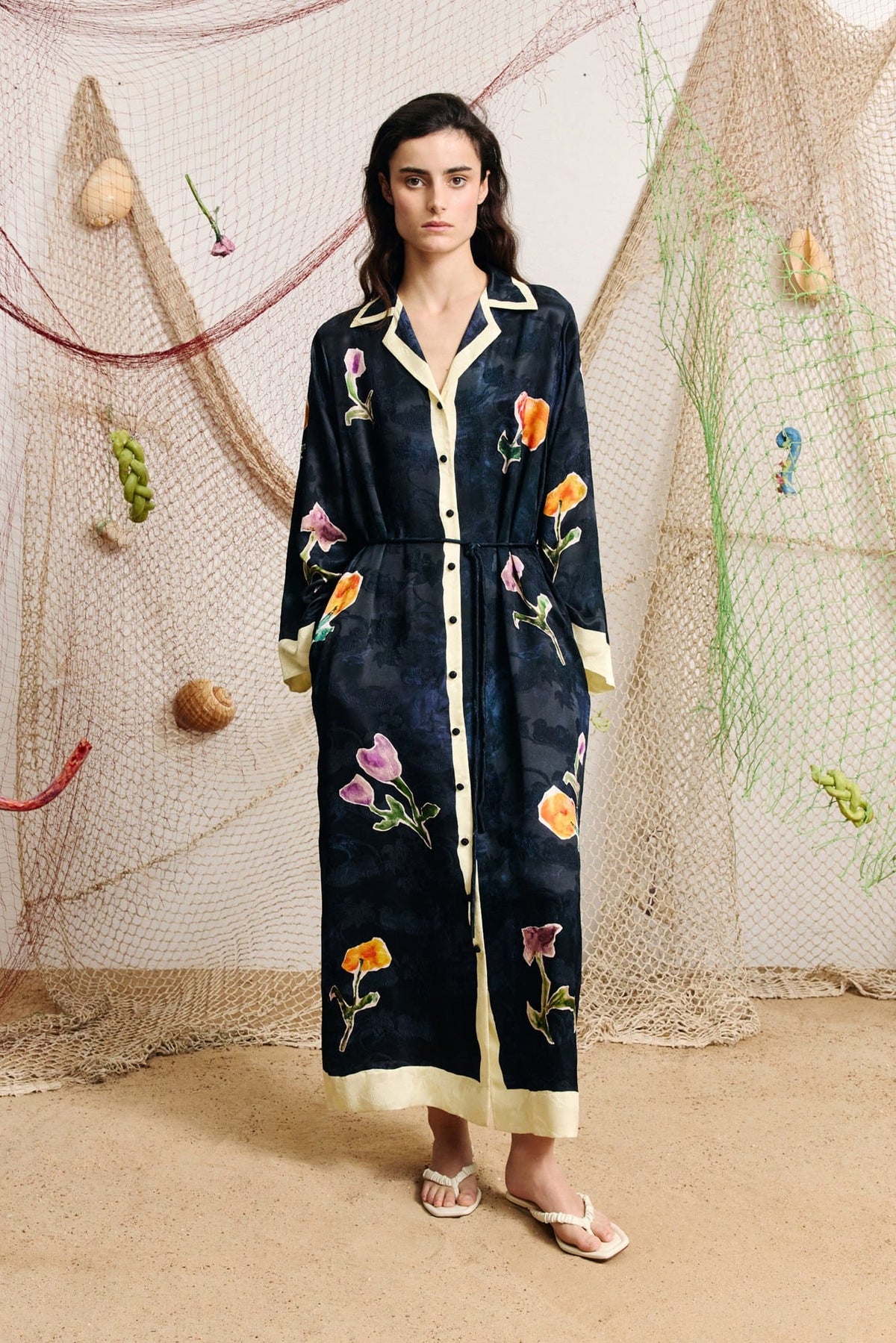 Alemais Sophie Shirtdress - Navy