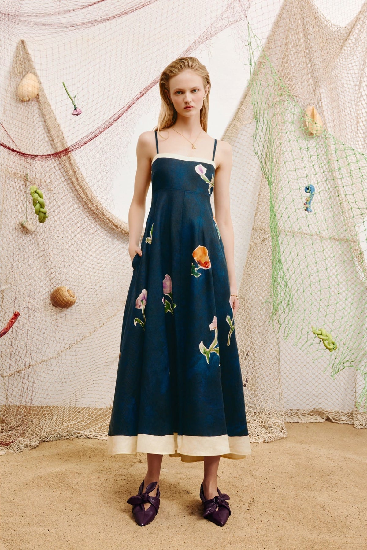 Alemais Sophie Sundress - Navy