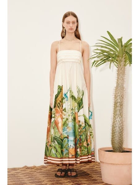 ALEMAIS TOUCAN TANGO MIDI DRESS - Pinkhill